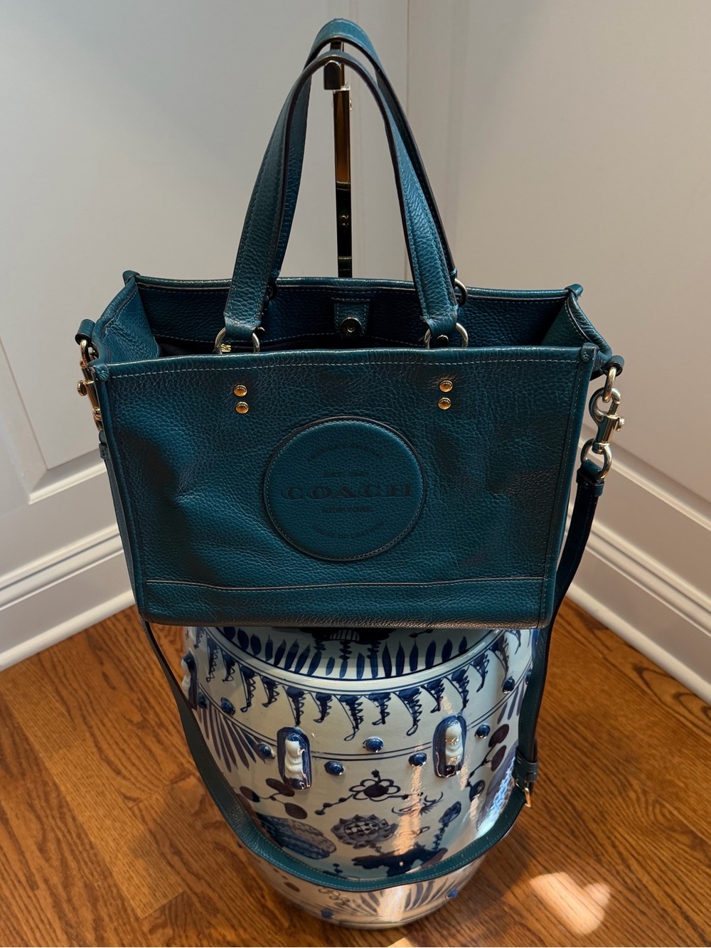 Coach Dempsey Carryall with Patch in Teal